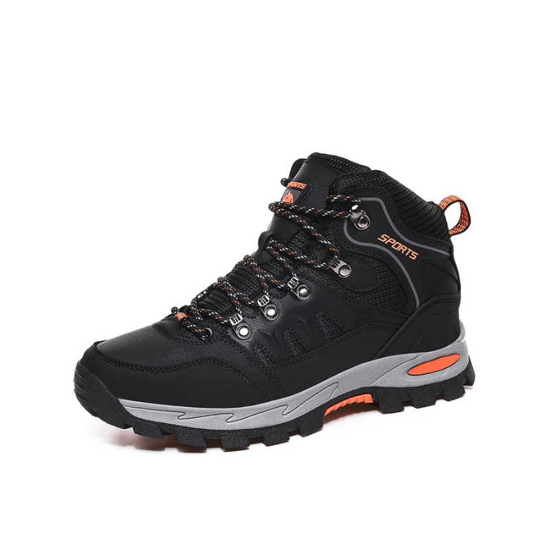 Mathis - Black High-Top Hiking Boots