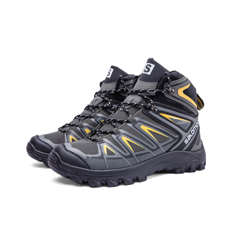 Mathis - Black High-Top Hiking Boots