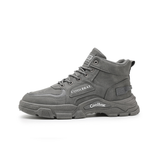 Xavier - Beige High-Top Trail Trainers