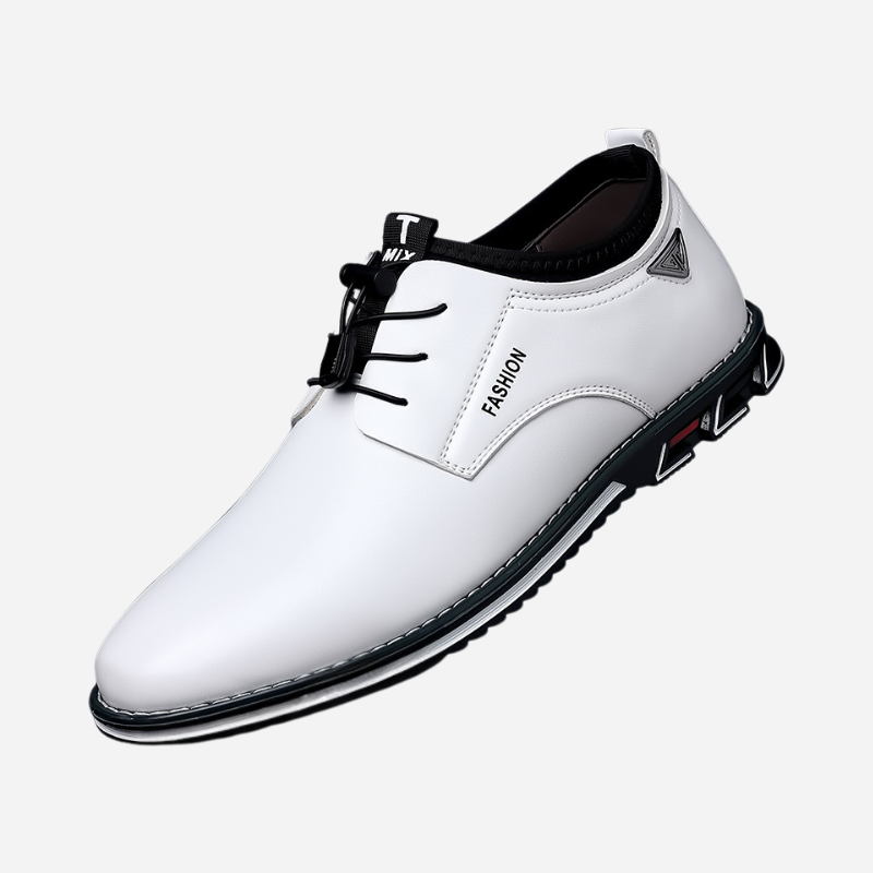 Philippe - Black Glossy Finish Derby Shoes
