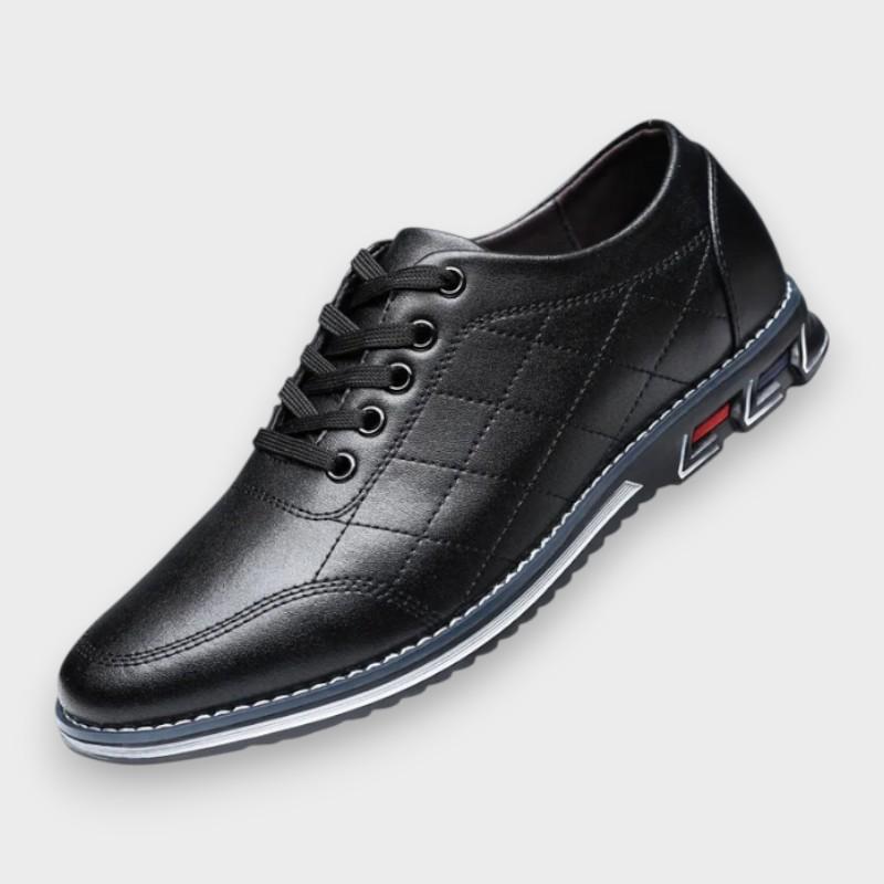 Vincent - Black Textured Casual Shoes