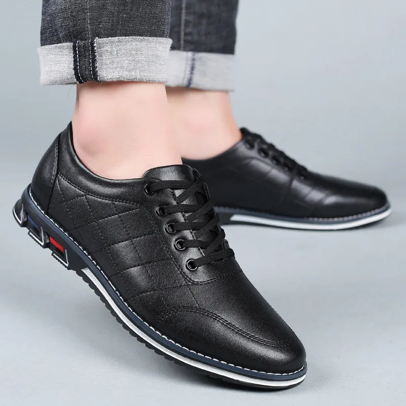 Vincent - Black Textured Casual Shoes