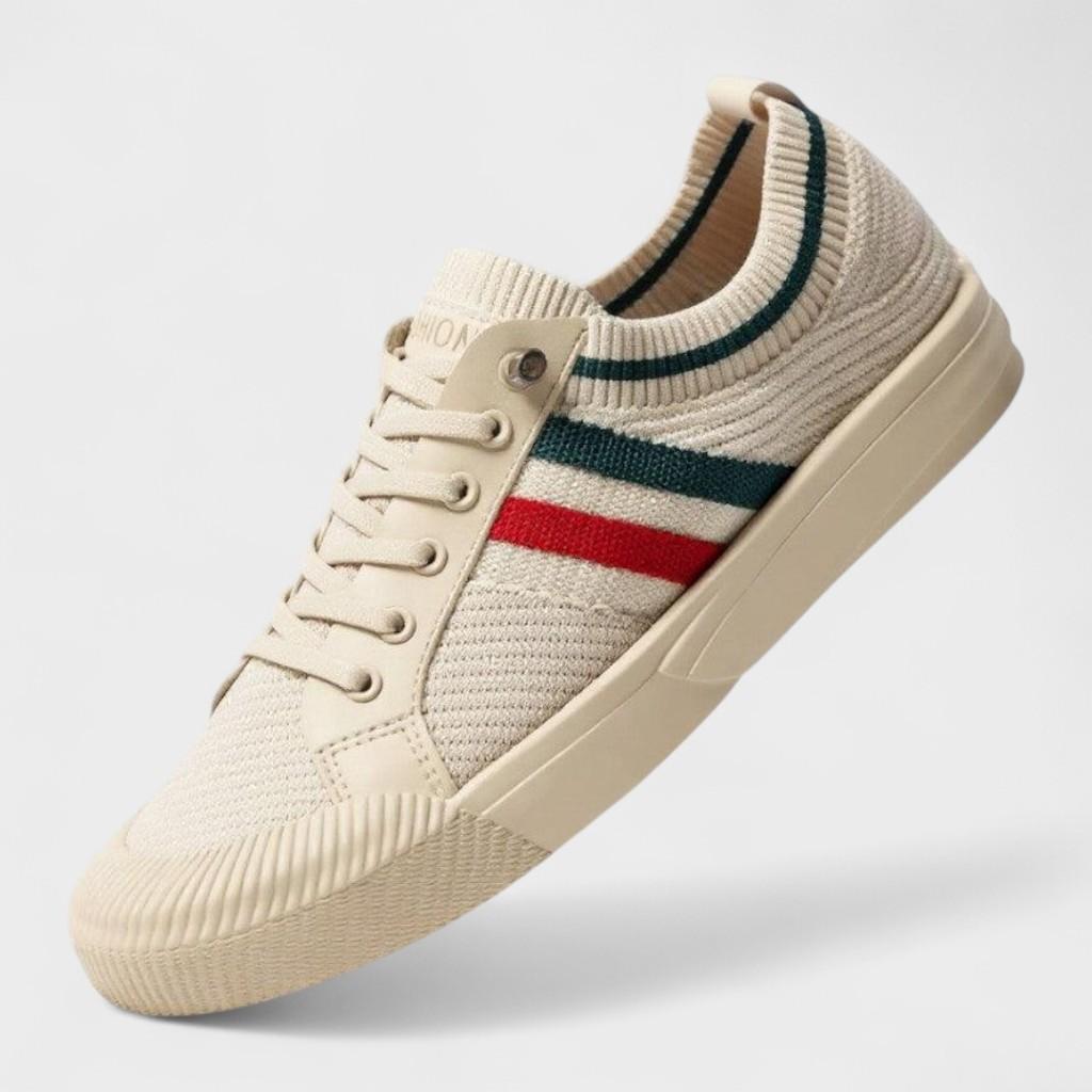 Maxime - Knit Trainers with Contrast Stripes
