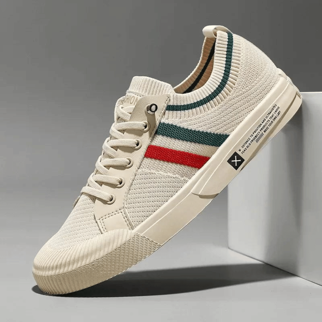 Maxime - Knit Trainers with Contrast Stripes