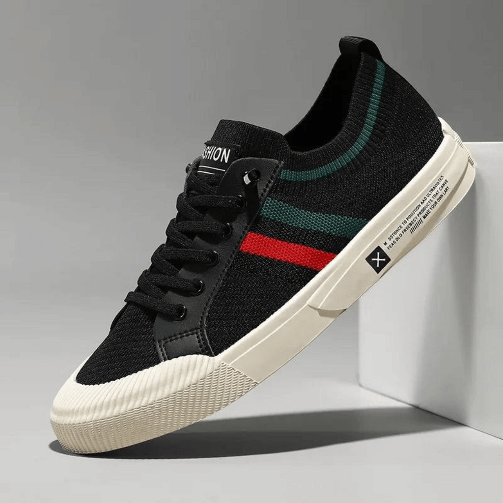 Maxime - Knit Trainers with Contrast Stripes