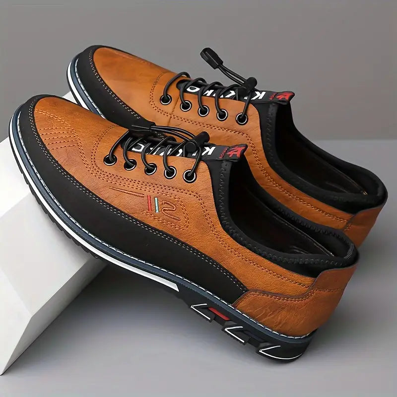Nicolas - Two-Tone Casual Lace-Up Shoes