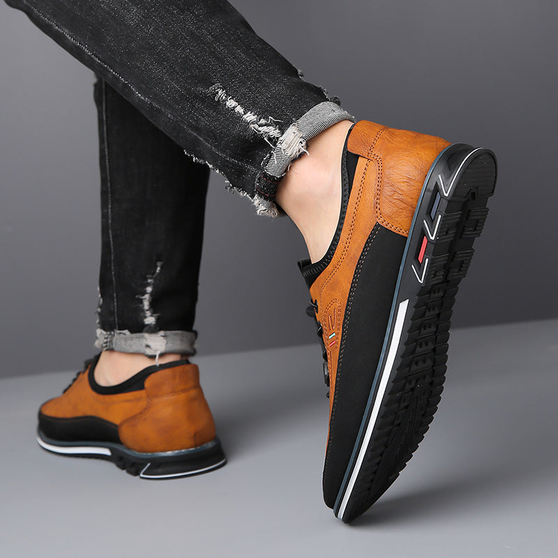 Nicolas - Two-Tone Casual Lace-Up Shoes