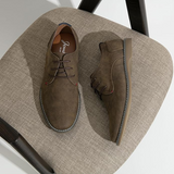 Jerome - Brown Suede-Look Derby Shoes
