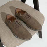 Jerome - Brown Suede-Look Derby Shoes