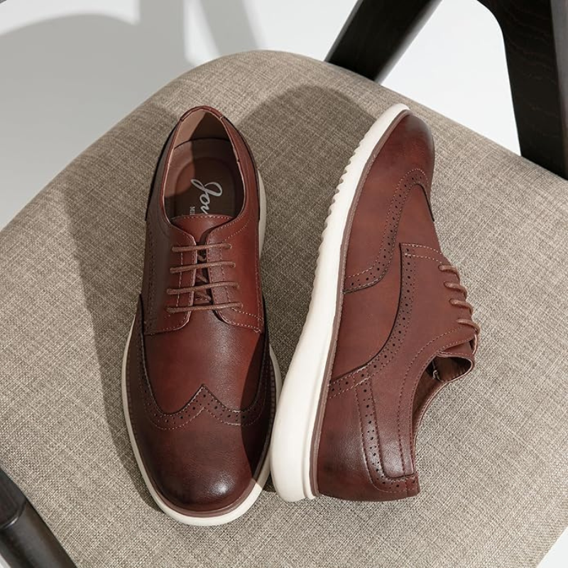 Francois - Brown Brogue Lace-Up Shoes
