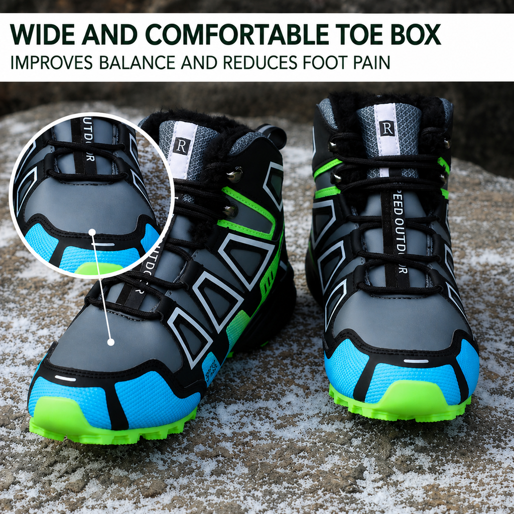 Guillaume - Black High-Top Trail Shoes