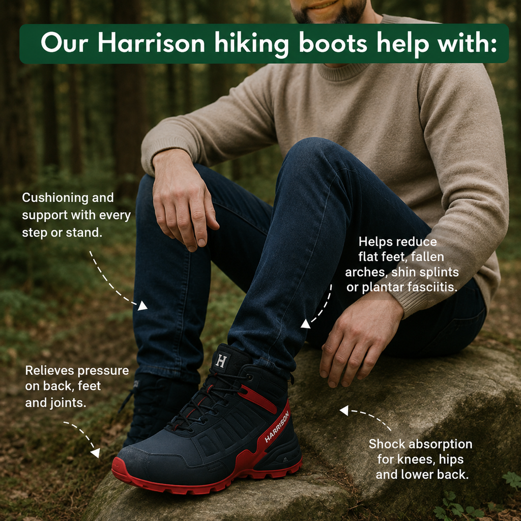 Guillaume - Black High-Top Trail Shoes