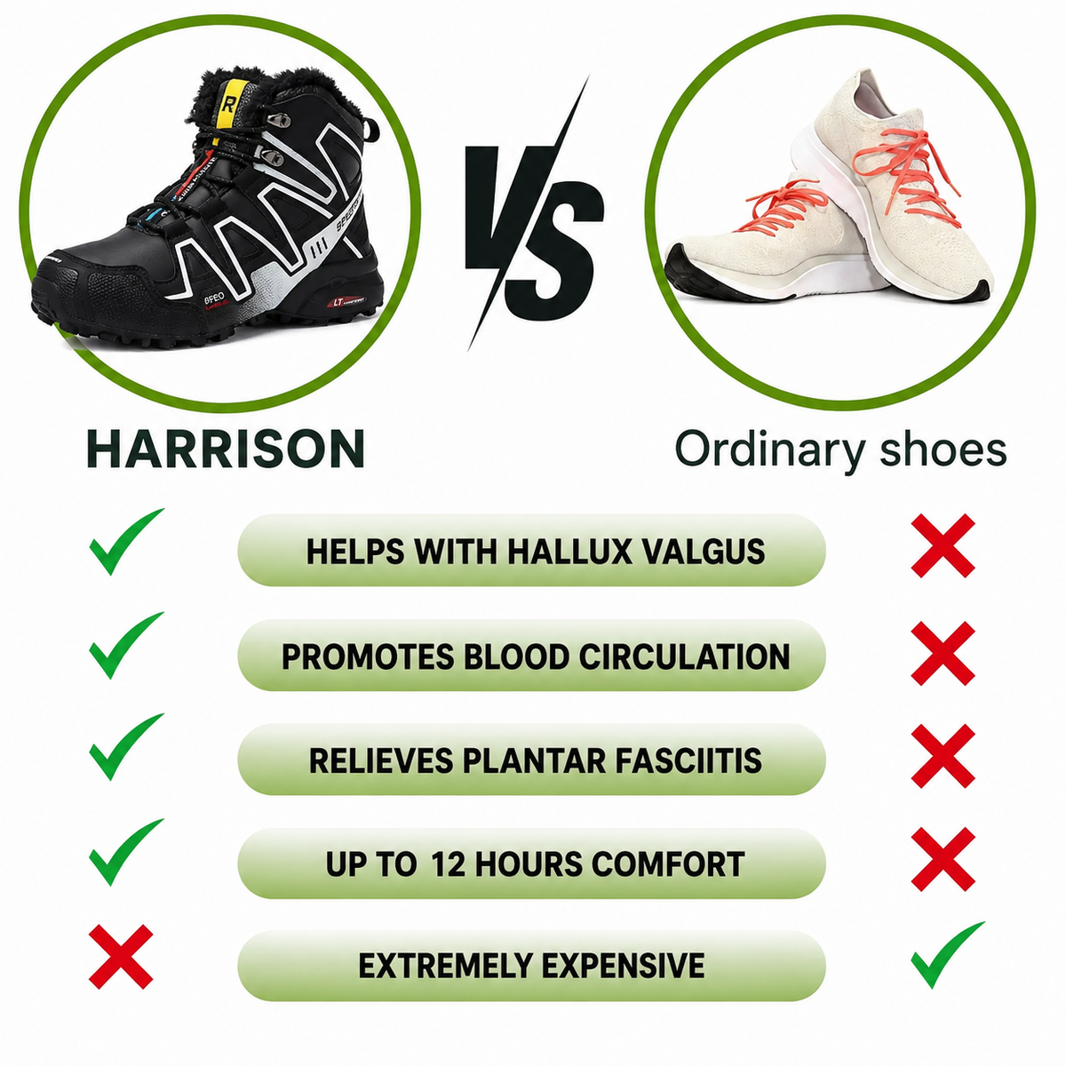 Guillaume - Black High-Top Trail Shoes