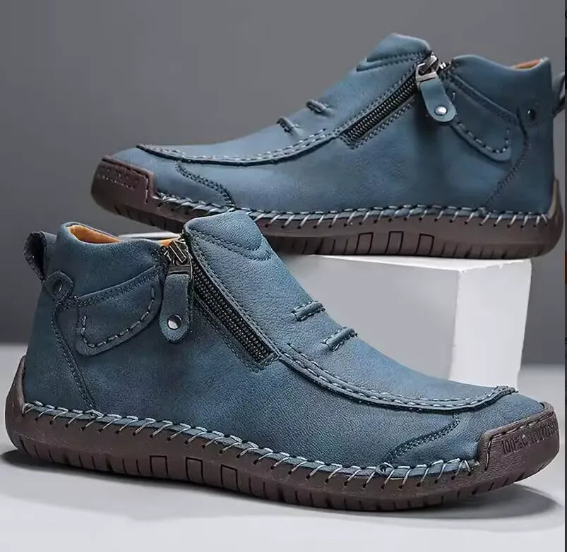 Luc - Brown Casual Zip Shoes