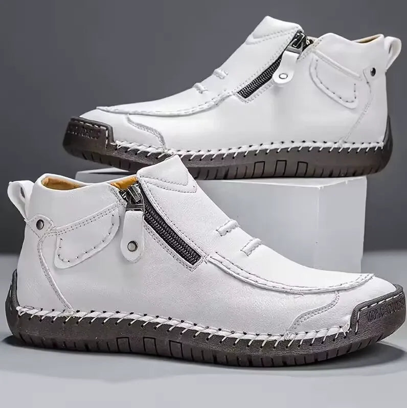 Luc - Brown Casual Zip Shoes