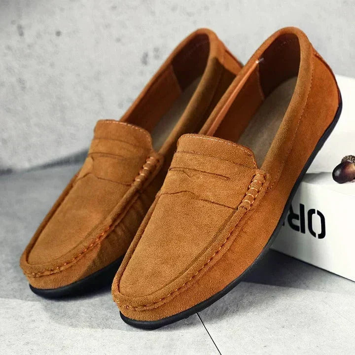Connor - Suede Penny Loafers