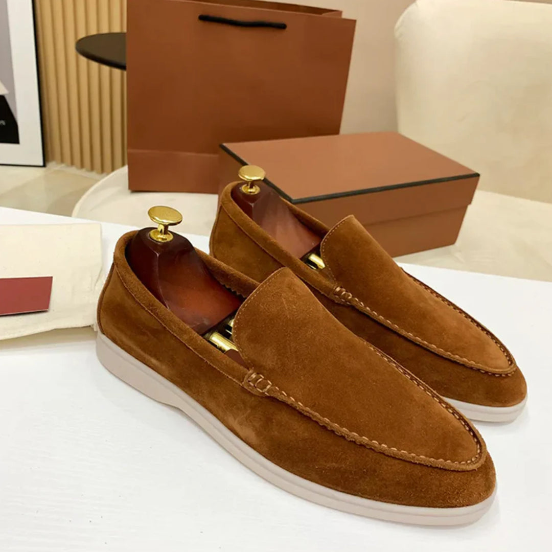 Gavin - Classic Suede Penny Loafers