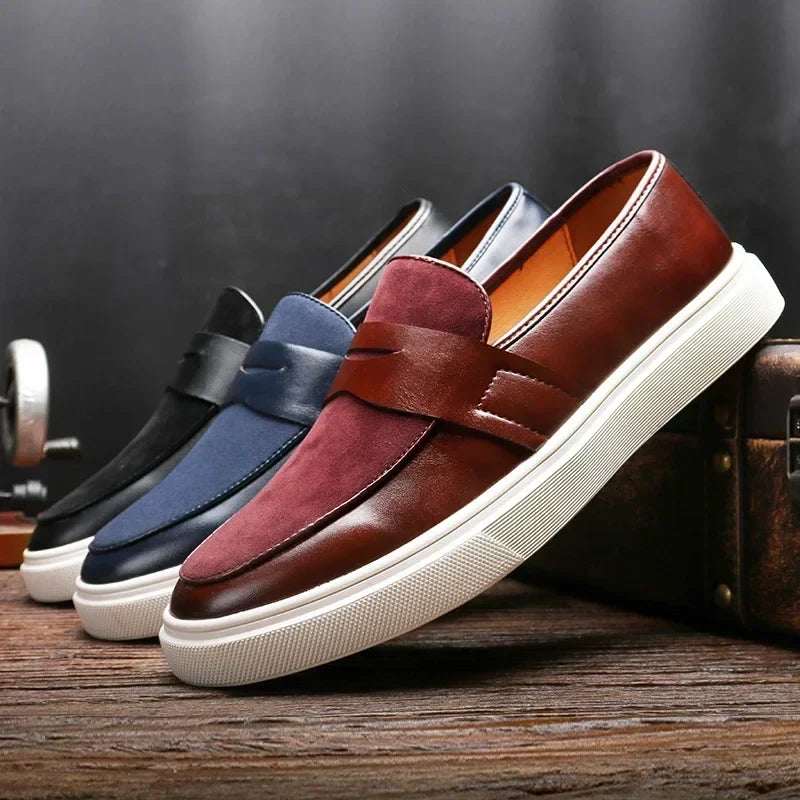 Caleb - Leather Penny Loafers