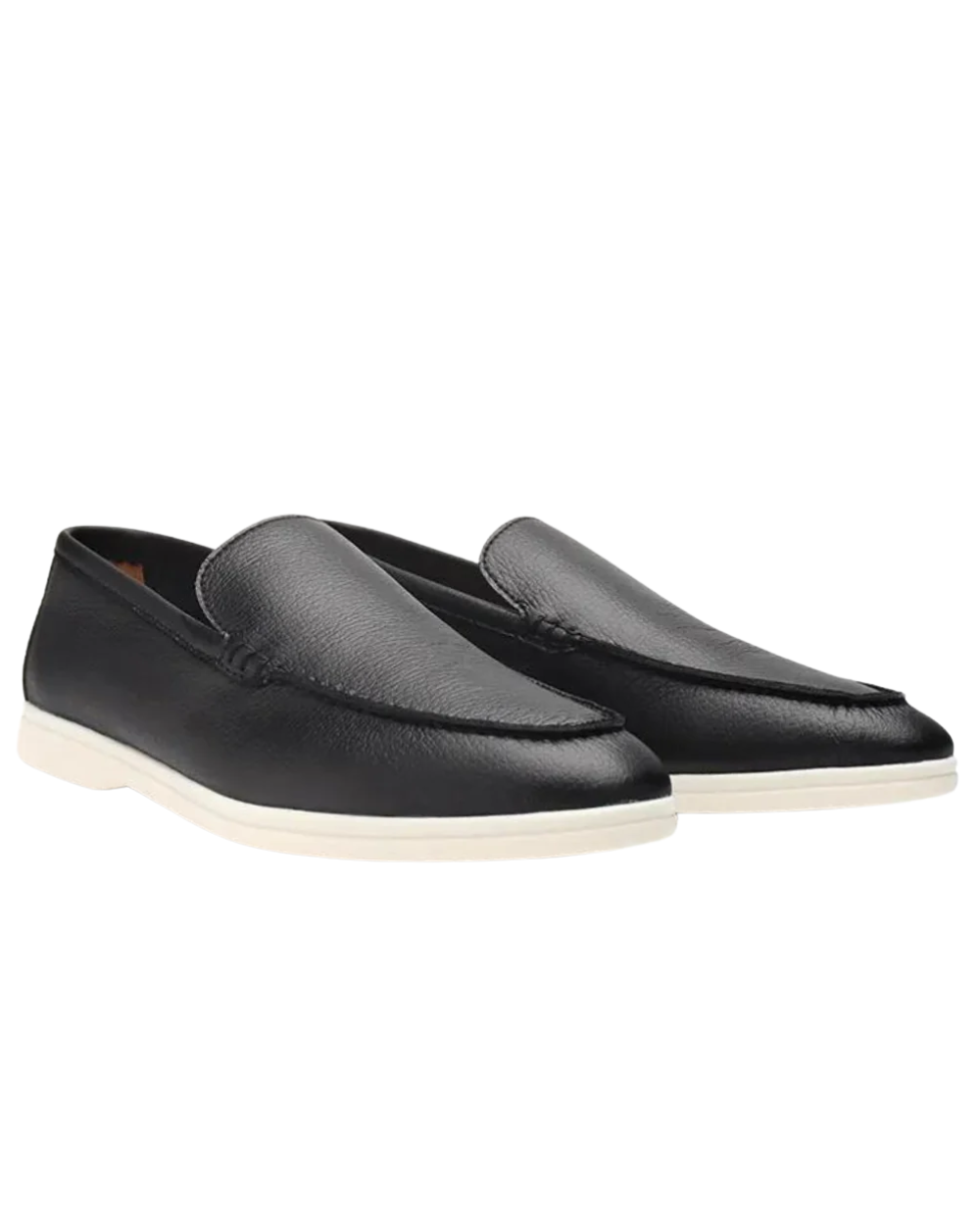Antoine - Textured Leather Loafers