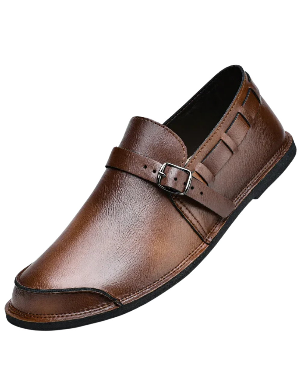 Zachary - Leather Buckle Loafers