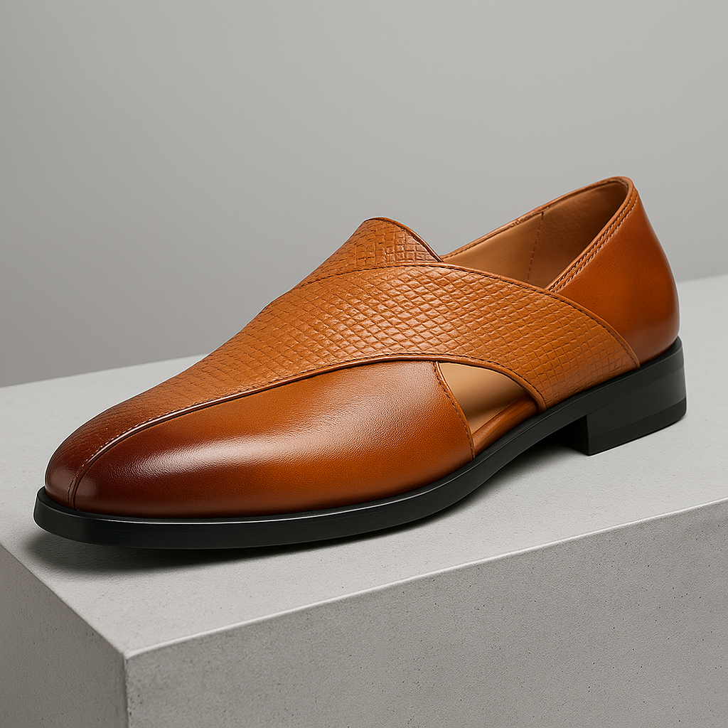 Simon - Vintage Look Leather Loafers