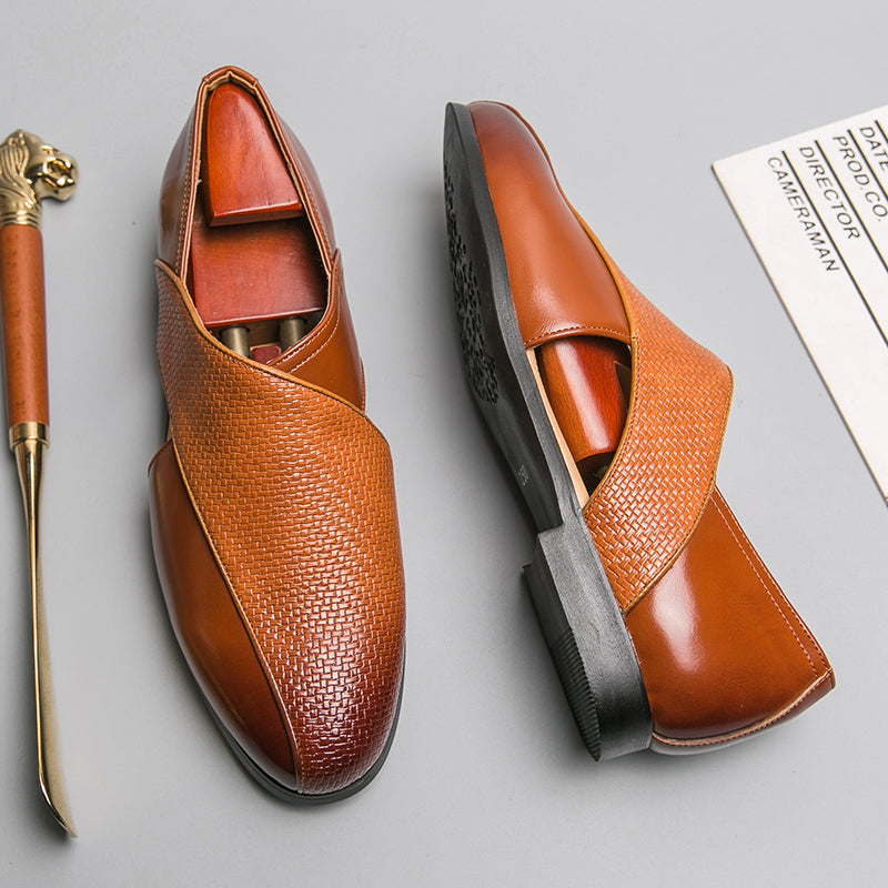 Simon - Vintage Look Leather Loafers