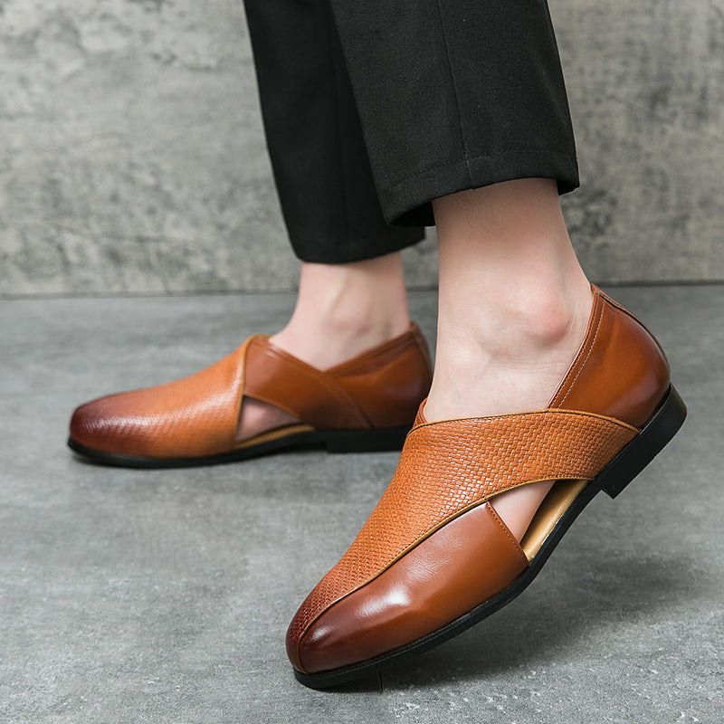 Simon - Vintage Look Leather Loafers