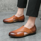Simon - Vintage Look Leather Loafers