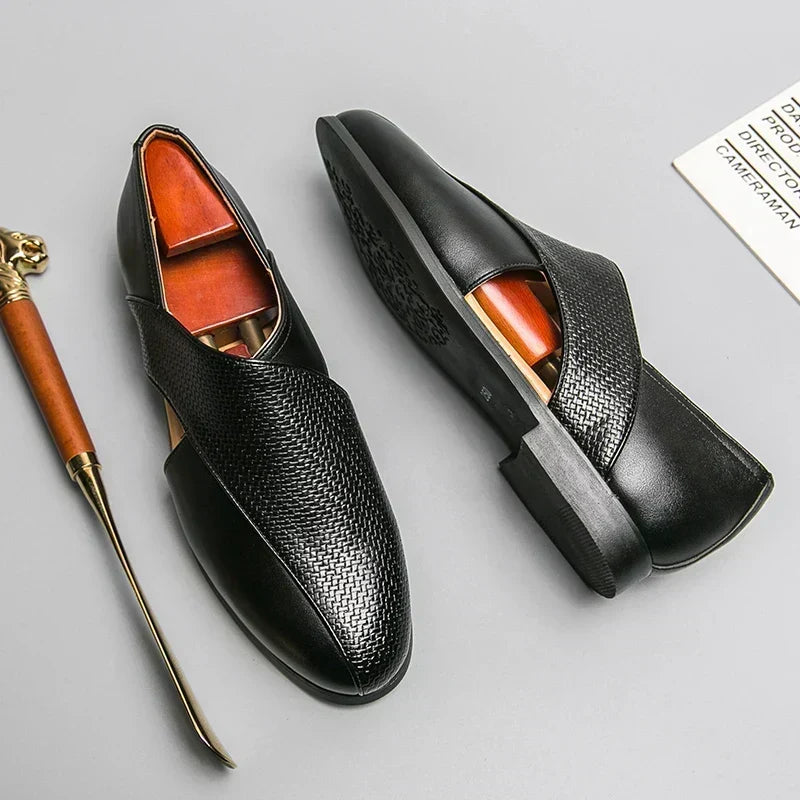 Simon - Vintage Look Leather Loafers