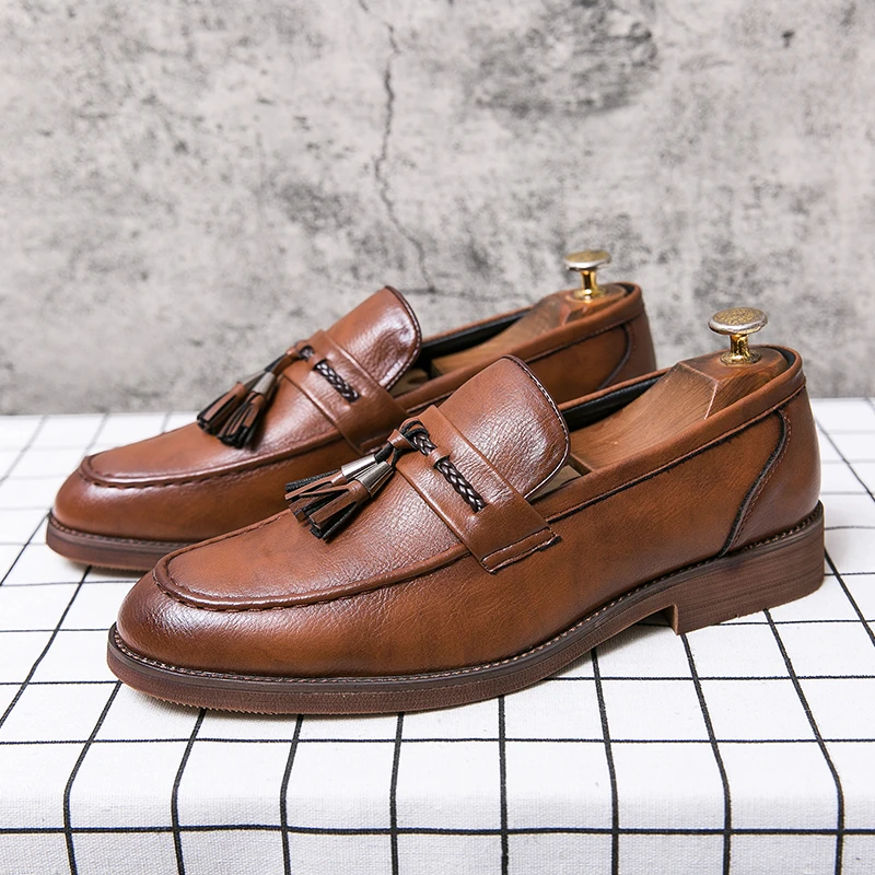 Julien - Leather Tassel Loafers