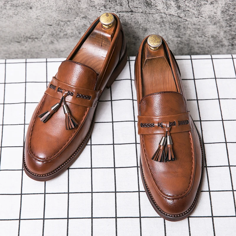 Julien - Leather Tassel Loafers