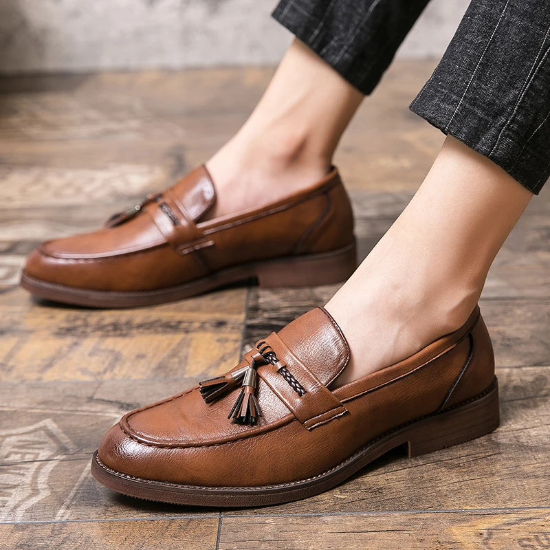 Julien - Leather Tassel Loafers
