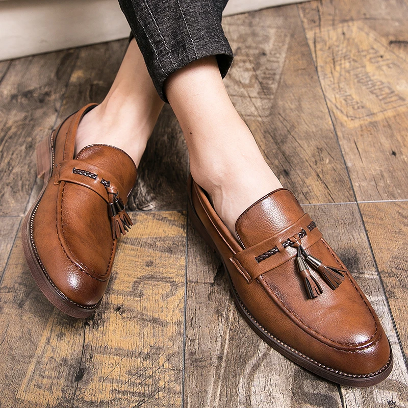 Julien - Leather Tassel Loafers