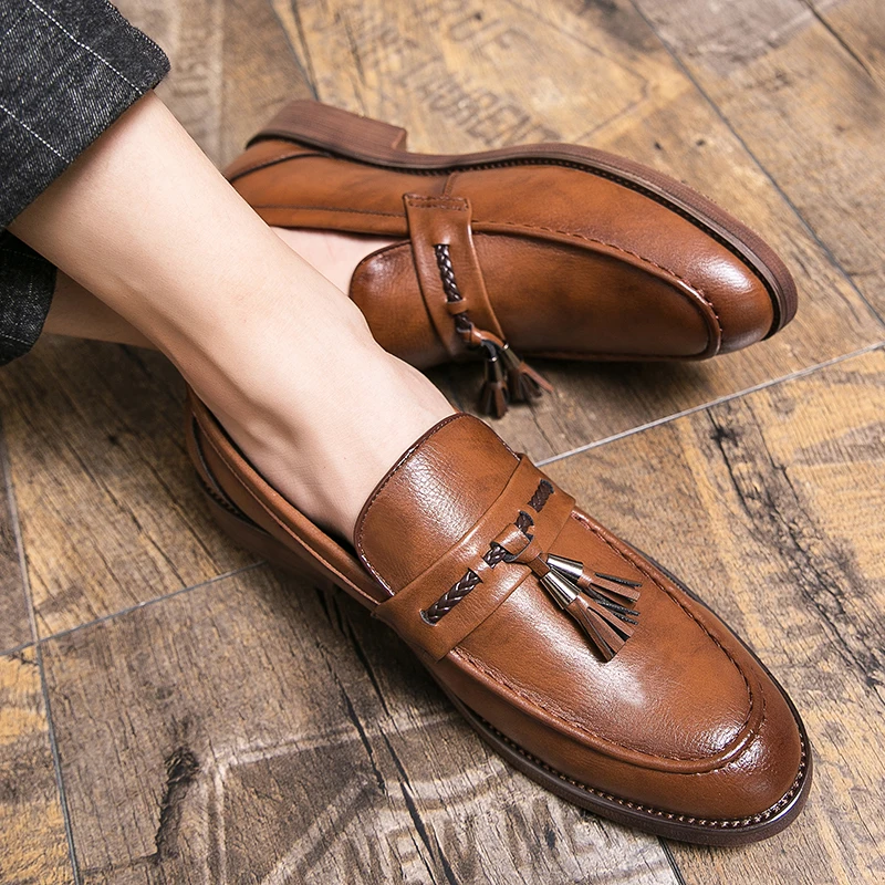 Julien - Leather Tassel Loafers