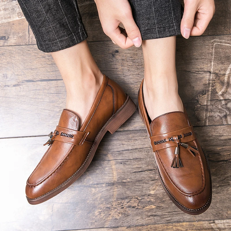Julien - Leather Tassel Loafers