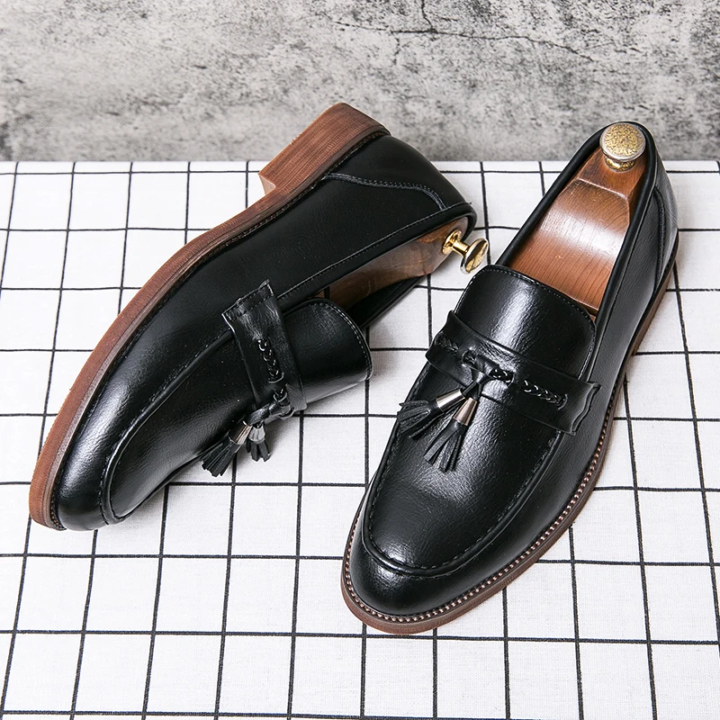 Julien - Leather Tassel Loafers