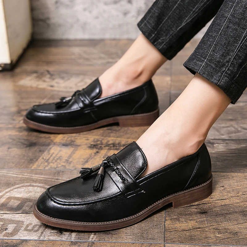 Julien - Leather Tassel Loafers