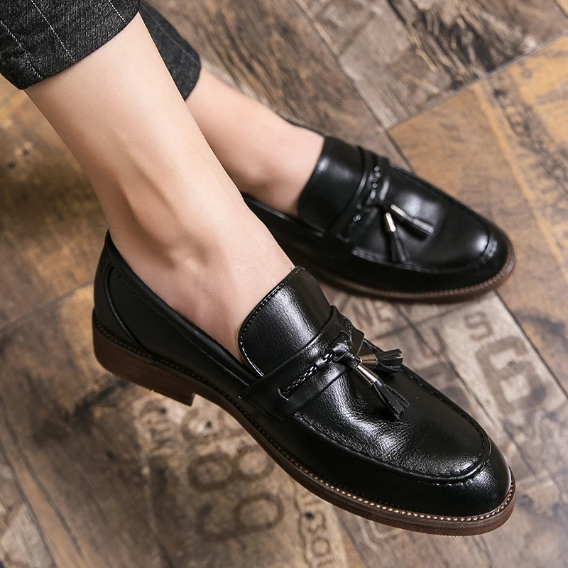 Julien - Leather Tassel Loafers