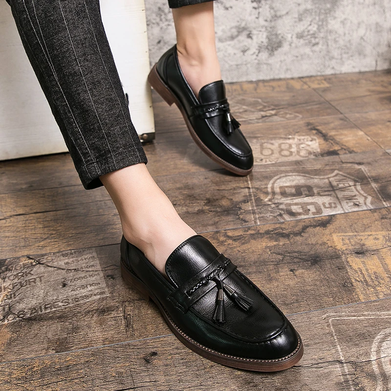 Julien - Leather Tassel Loafers