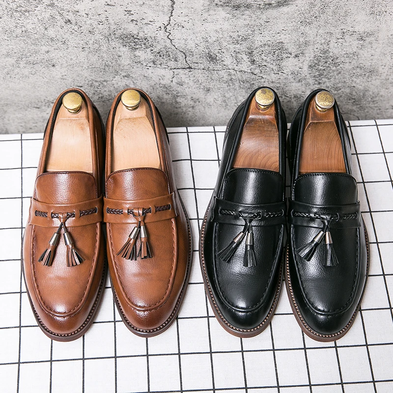 Julien - Leather Tassel Loafers