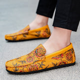 Marc - Floral Embossed Leather Loafers