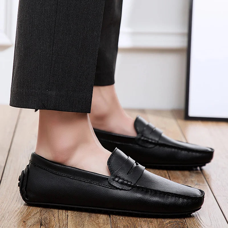 Victor - Relaxed Fit Leather Summer Loafers