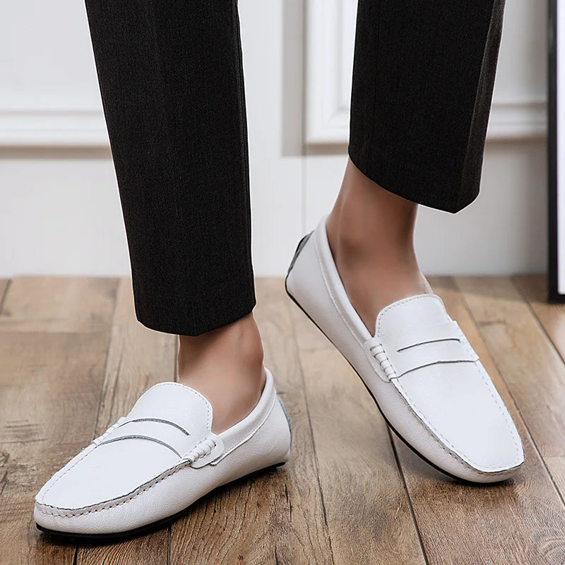 Victor - Relaxed Fit Leather Summer Loafers