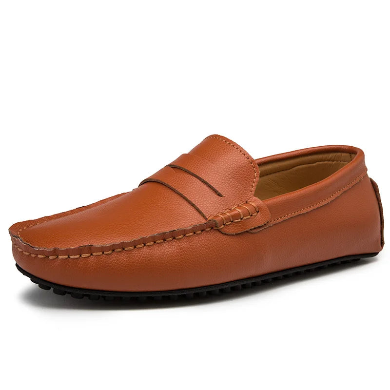 Victor - Relaxed Fit Leather Summer Loafers