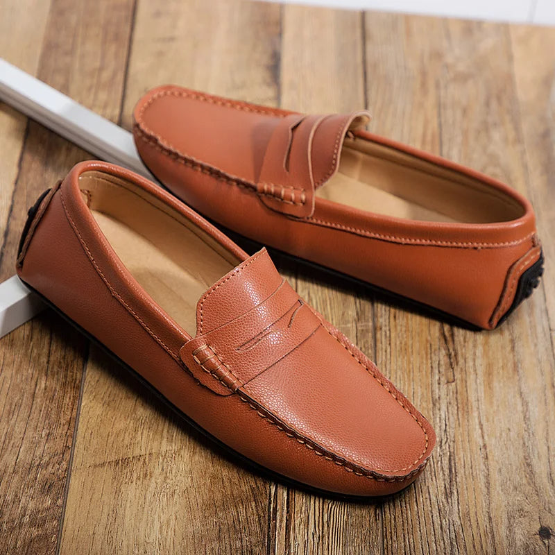 Victor - Relaxed Fit Leather Summer Loafers
