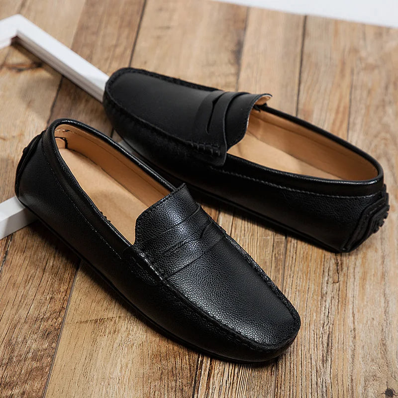 Victor - Relaxed Fit Leather Summer Loafers