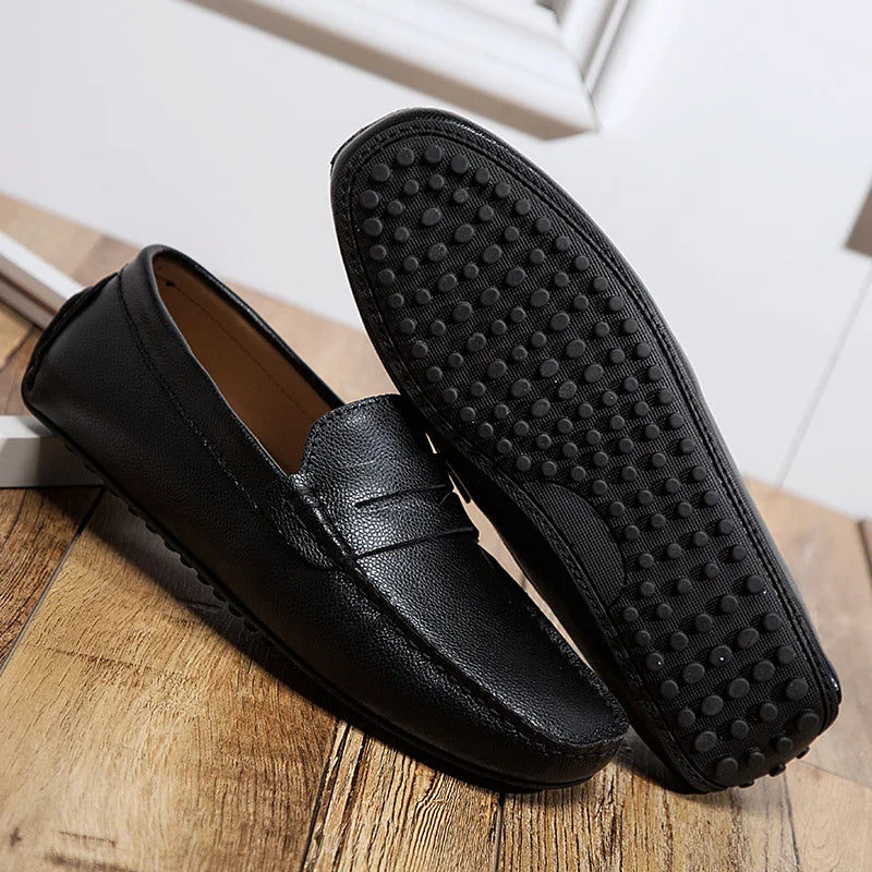 Victor - Relaxed Fit Leather Summer Loafers