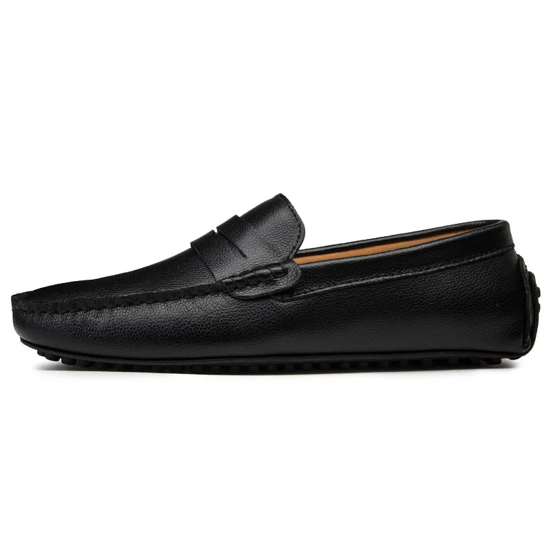 Victor - Relaxed Fit Leather Summer Loafers