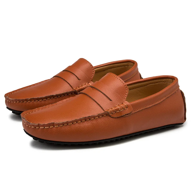 Victor - Relaxed Fit Leather Summer Loafers
