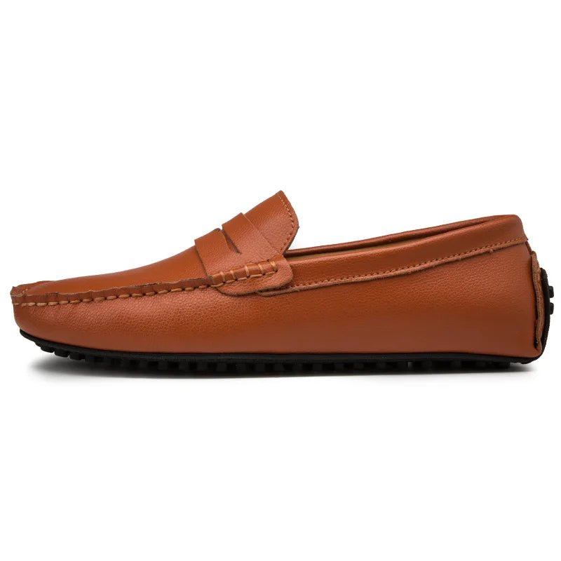 Victor - Relaxed Fit Leather Summer Loafers